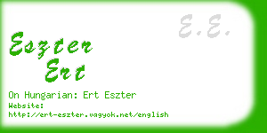 eszter ert business card